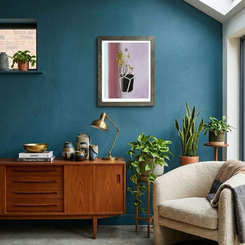 Hanging Basil Plant Art Print
