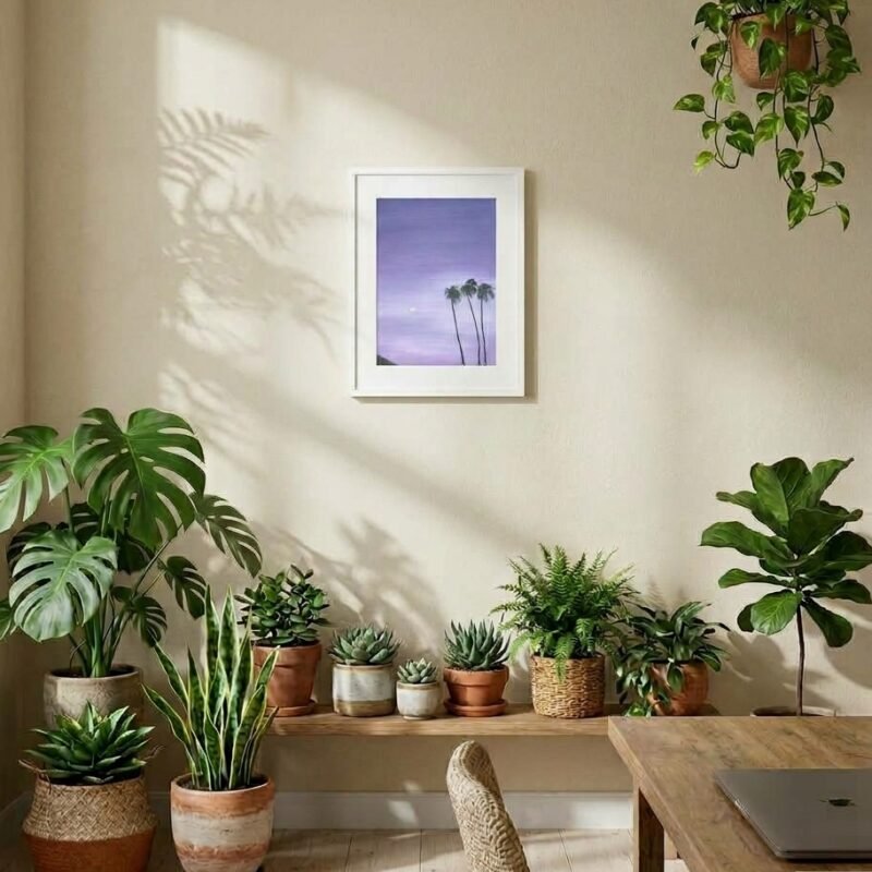 Lavender Coastal Twilight Wall Art