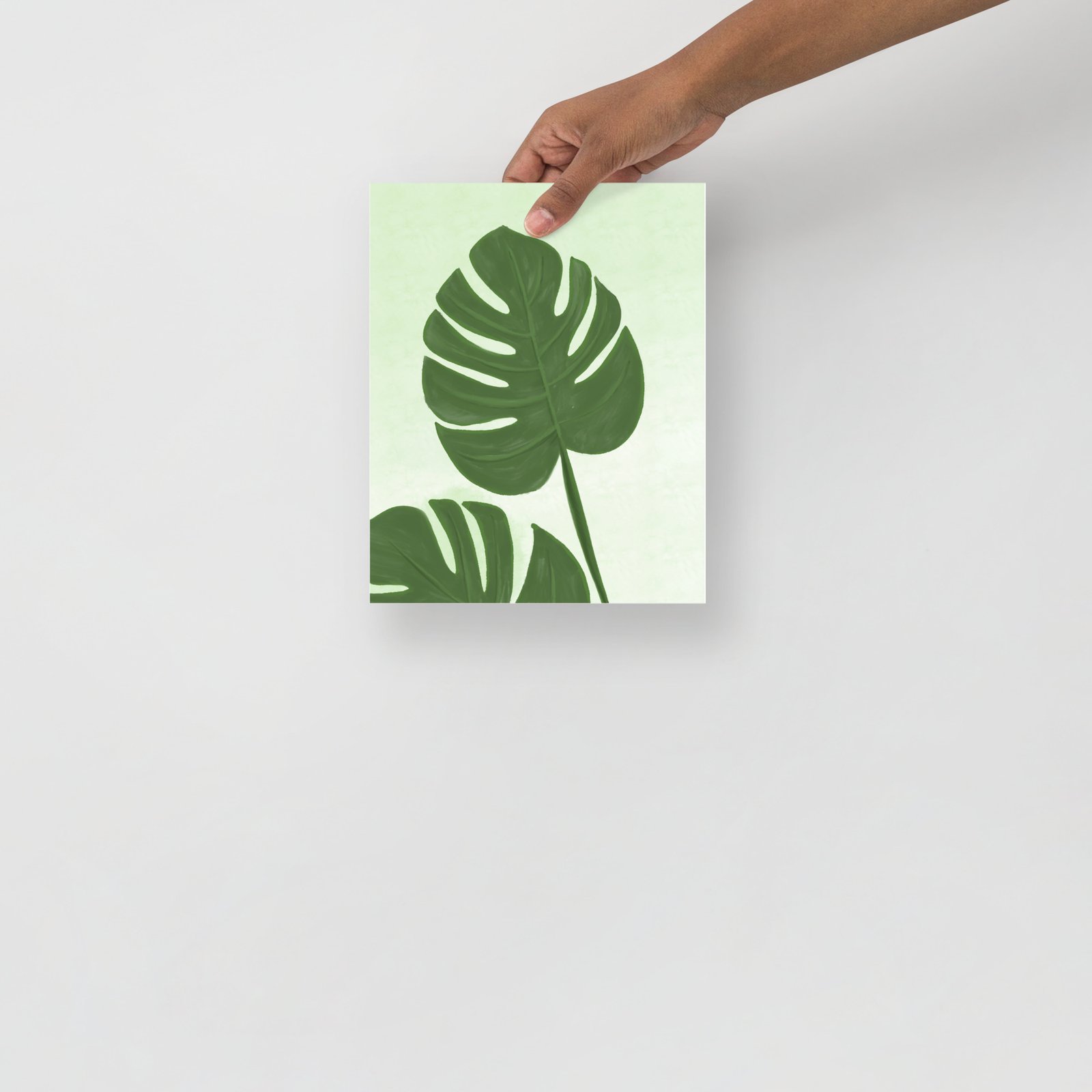 Green Monstera Leaf Art Print - Image 2